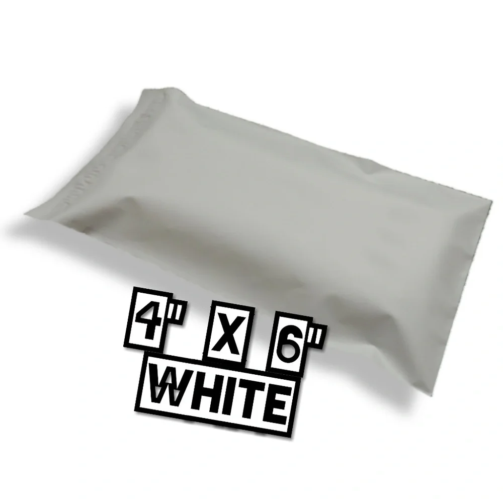 200 White Poly Mailers 4x6